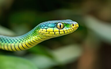 Fototapeta premium green snake wallpaper 