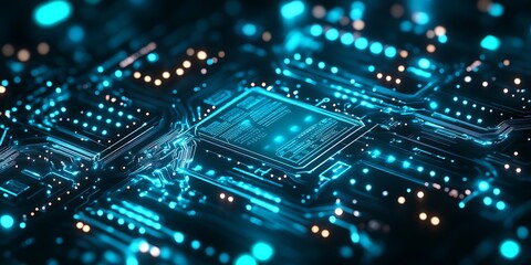 Obraz premium Technology microchip background