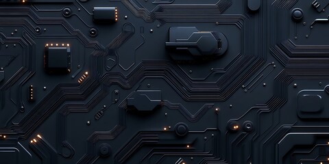 Fototapeta premium AI artificial intelligence technology microchip background