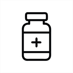 Cute medical icons in flat design symbols illustration Clipart Eps