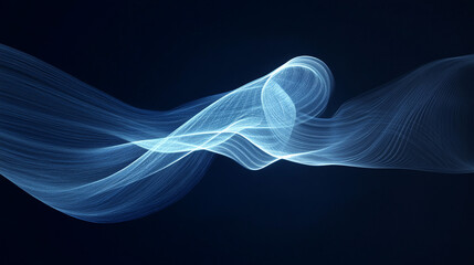Abstract Blue Wave Background   Futuristic Technology Design