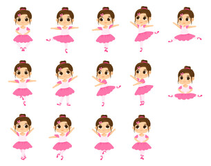 illustration of ballerina girl vector collection