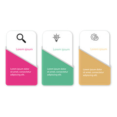 Business infographic template. 3 Step timeline journey. Process diagram,