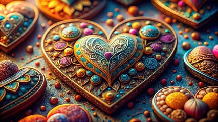 'Thank You Card with Heart Shapes - Close-Up View'