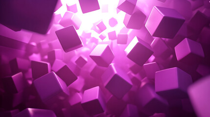 Abstract Purple 3D Cubes Background Texture   Modern Minimal Design