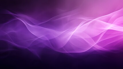 Abstract purple smoke flowing in waves, creating a design with light and energy