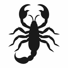  Scorpion silhouette icon vector art illustration
