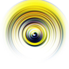 Colorful radial motion effect. Abstract rounded background. Color curves and sphere.