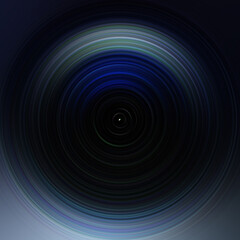 Colorful radial motion effect. Abstract rounded background. Color curves and sphere.