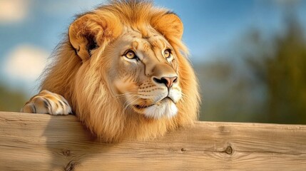 Obraz premium portrait of a lion,generated ai