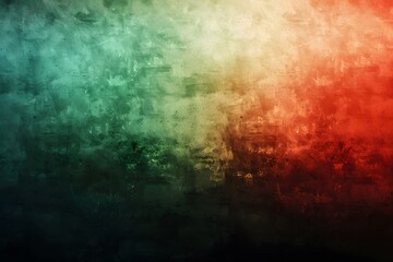 Obraz premium Abstract Textured Background in Green, White, and Red Hues