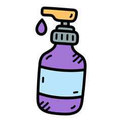 Soap Bottle Doodle Illustration