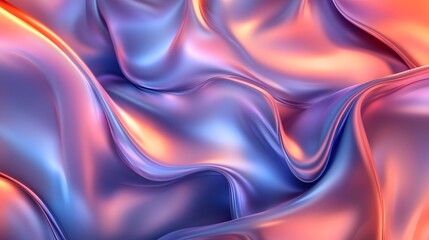 Obraz premium Flowing liquid shapes in abstract form merging with soft smooth transitions