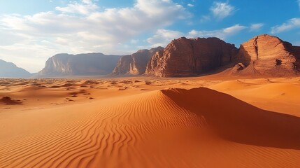 Naklejka premium Landscape dessert sand dunes