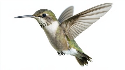 Fototapeta premium Hummingbird in flight, a captivating display of nature's beauty and agility