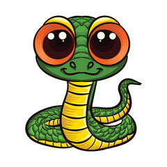 funny  kids  snake  colorful illustration design