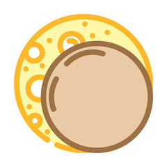 lunar eclipse natural phenomena color icon vector. lunar eclipse natural phenomena sign. isolated symbol illustration