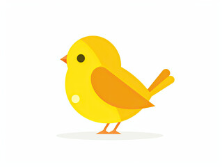 Beautiful Canary Bird Logo, Yellow Bird Design for Your Corporate and Business Graphic Resource or Creative Project, Ai Generative