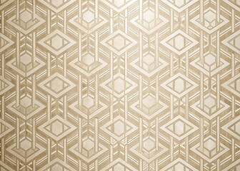 Beige Geometric Wallpaper Pattern for Modern Interiors