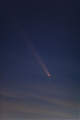 The beautiful comet A3 that appeared in the western sky just after 7 p.m. © Bence