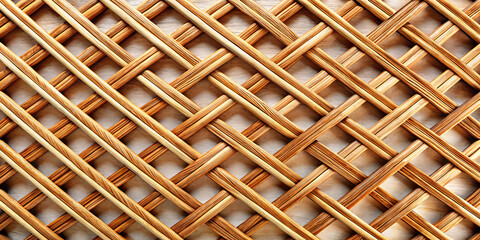 Naklejka premium Intricate patterns of fine lines crisscross and converge, creating beautiful woven texture. This design showcases elegance of natural materials and craftsmanship