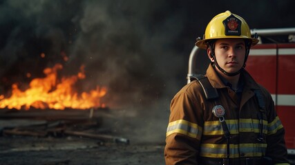 Dynamic cartoon firefighter character in action poses, showcasing heroic deeds, vibrant expressions, and fire safety themes, perfect for animated projects and educational materials.