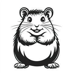 Fototapeta premium Beautiful Hamster Logo, Rodent Design for Your Corporate and Business Graphic Resource or Creative Project, Ai Generative