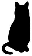 Cat Silhouette | Black Cat Artwork | Vector Feline Illustration