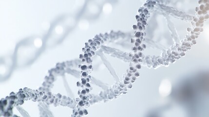 dna strand on white background