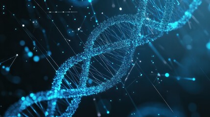 Dna strand symbolizes the intersection of digital technology and scientific discovery 15