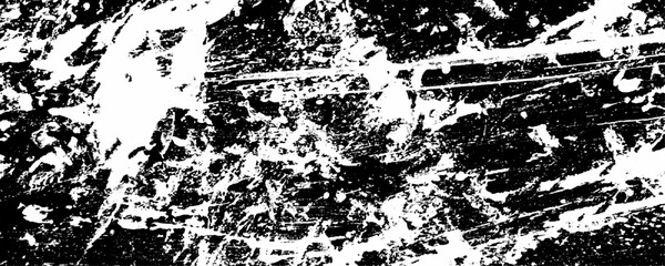 Fototapeta premium Artistic and natural black and white fleck texture. Dust Overlay Distress Grainy Grungy Effect. Scratched distress overlay with monochrome design. Abstract monochrome pattern dust messy background. 
