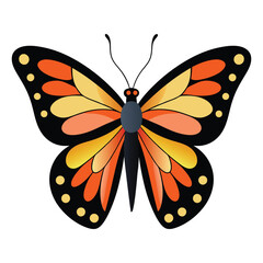 Cute beautiful color butterfly logo vector 20