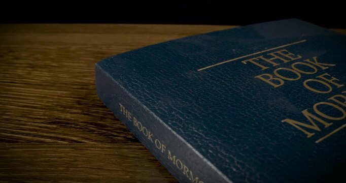 Book of Mormon Cover Macro Pan Right