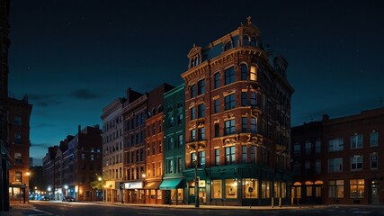 Obraz premium Urban exploration reveals a captivating blend of historic and modern architecture, highlighting the evolution of cityscapes and the dynamics of urban development over time.