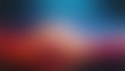 Colorful grainy gradient background fading from blue to red