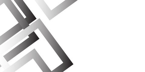 Abstract grayscale geometric design with interlocking squares on a white background. The fading gradient effect adds depth and dimension to the clean, minimalist composition. Ideal for modern graphic 