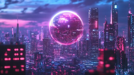 Fototapeta premium Elegant holographic logo suspended in space, perfect for your creative text 