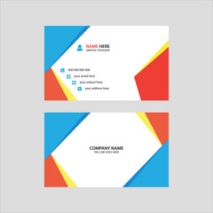 Modern minimalist business card design template