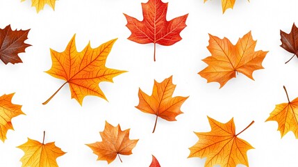 Vibrant Autumn Leaves in Vivid Colors – Nature's Seasonal Display