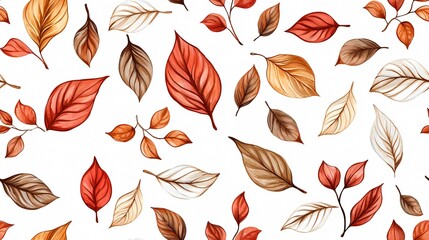Obraz premium Elegant Autumn Leaf Pattern for Home Decor and Design Projects