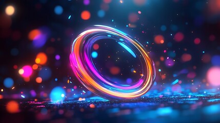 Reflective surfaces and smooth holography create a bold, text-friendly design





