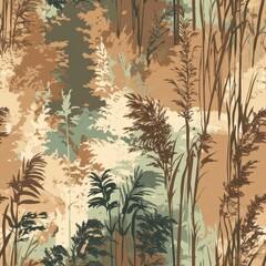 Rustic Autumn Meadow-Inspired Abstract Background