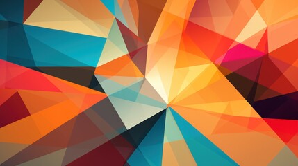 Fototapeta premium Abstract Colorful Geometric Mosaic Background. Modern Polygonal Design for Creative Projects