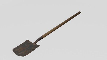 Spade with white background