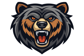 Bear Head Mascot Logo: Powerful Vector Illustration for Sports Teams