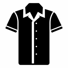  Guayabera shirt silhouette icon vector art illustration
