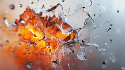 Detail of glass explosion