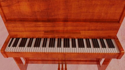 Fototapeta premium Piano with Colorful background