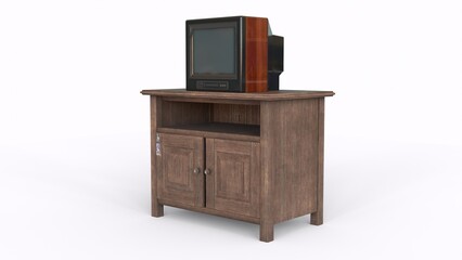 old tv with wooden furniture 4k photos.
