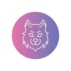 Obraz premium Wolf vector icon stock illustration